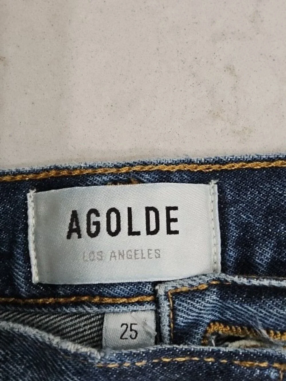 Agolde Dark Blue Button-Fly Jeans